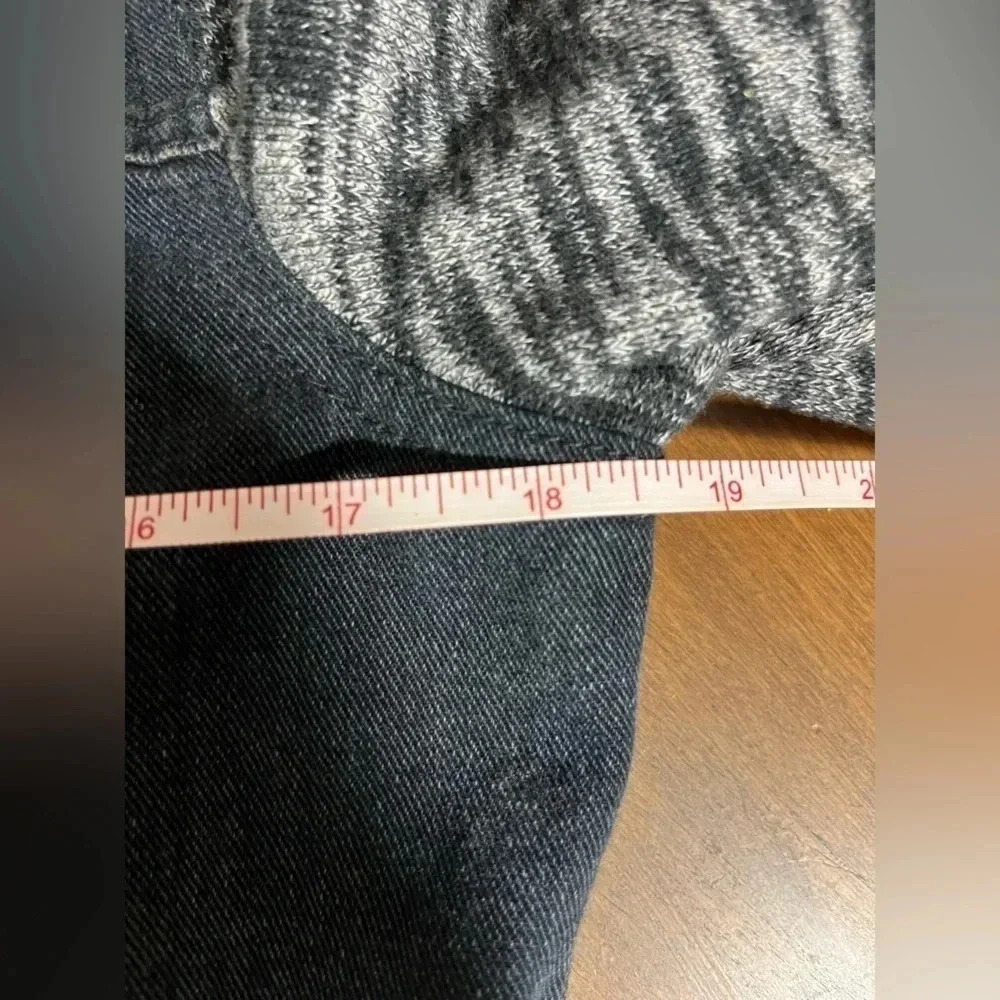 Free People Knit Hooded Denim Jacket‎ - Picture 2 of 6
